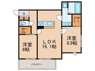 D-room五十川の物件間取画像